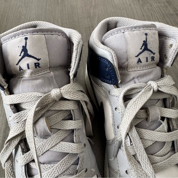 Nike Air Jordan Mid blue gray white sneakers shoes size women 7 or Y5.5 - Picture 10 of 12